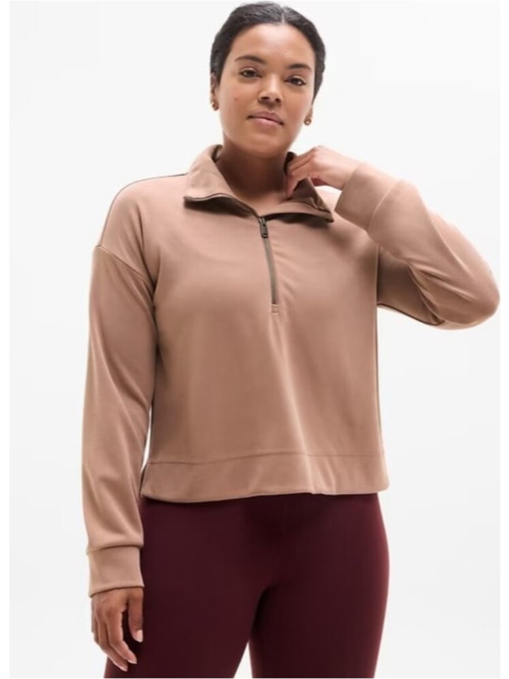 Athleta Seasoft Quarter Zip Sweatshirt